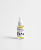 Retinoid-mimetic lipid concentrate serum for skin concerns with botanical oil in glass dropper bottle