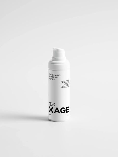 Chromatic Stability Serum for skin tone with melanoresist, in a white pump bottle